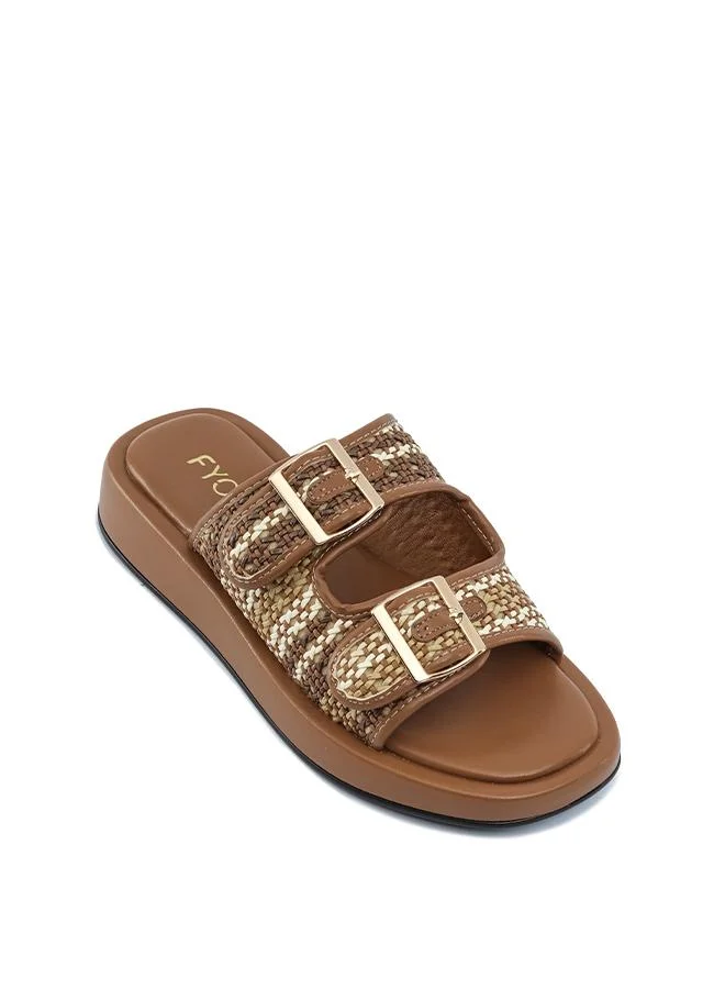 FYOR Stylish Patterned Double-Buckle Sandal AJ 015